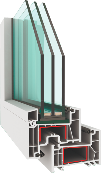 Профильная система для окон и дверей Elex 70